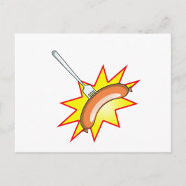 Fliegendes Wurst - Nahrungskampf Postkarte