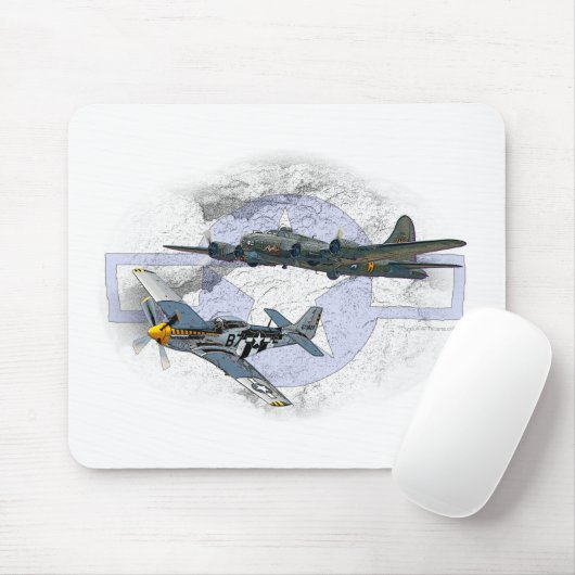 Fliegeneskorte des Mustangs P-51 Mousepad (Mit Mouse)