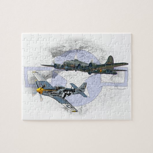 Fliegeneskorte des Mustangs P-51 Puzzle (Horizontal)