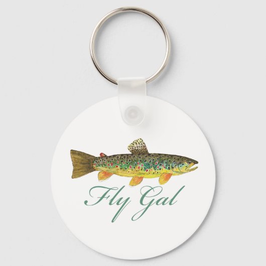 Fliegenfisch Schlüsselanhänger (Vorderseite)