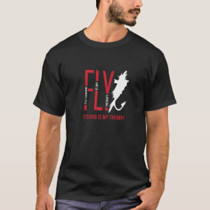 Fliegenfischen als Therapie Natur  Angler T-Shirt