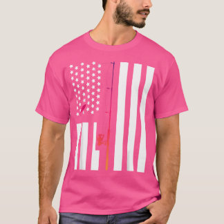 Fliegenfischen American Flag Retro Vintage Fische T-Shirt