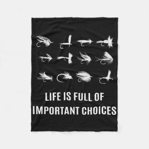 Fliegenfischen Angler Geschenk  Fleecedecke