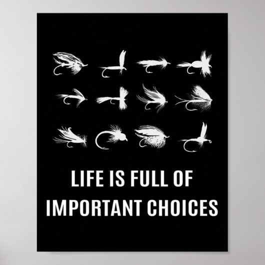 Fliegenfischen Angler Geschenk Poster (Vorne)