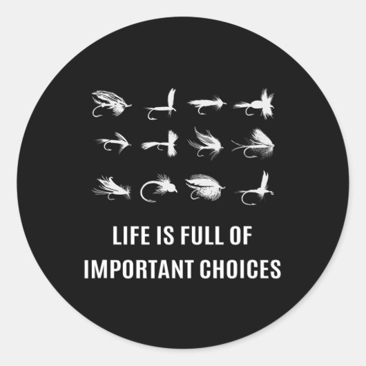 Fliegenfischen Angler Geschenk Runder Aufkleber (Vorderseite)