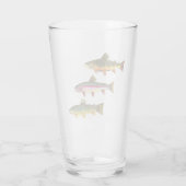 Fliegenfischen Anglern für Forellen - Fischer Glas (Rückseite)