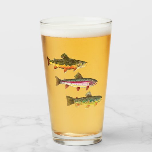 Fliegenfischen Anglern für Forellen - Fischer Glas (Vorne (Gefüllt))