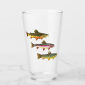 Fliegenfischen Anglern für Forellen - Fischer Glas (Vorderseite)