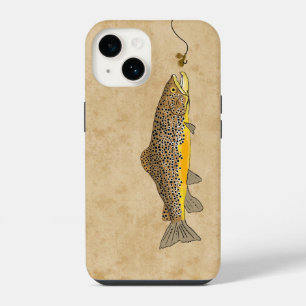 Fliegenfischen auf Braunforelle iPhone 14 Hülle