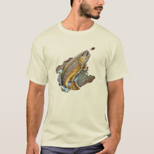 Fliegenfischen auf Braunforelle T-Shirt