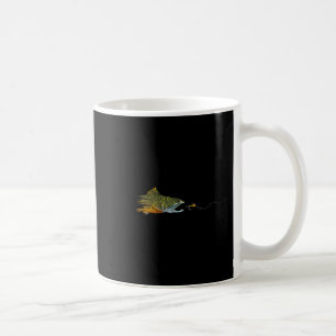 Fliegenfischen Bachforelle Trockenfliege Binden An Kaffeetasse
