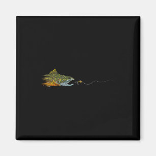 Fliegenfischen Bachforelle Trockenfliege Binden An Magnet