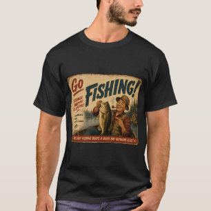 Fliegenfischen bei Sonnenuntergang T-Shirt