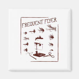 Fliegenfischen Binden Lustiger Angler Weihnachten Magnet