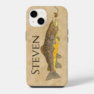 Fliegenfischen Braune Forelle Benutzerdefinierter iPhone 14 Hülle