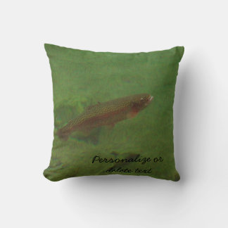 Fliegenfischen Farbige Regenbogenforelle Blues Kissen