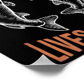 Fliegenfischen Fisch Angler Lachs Leben Problem B Poster (Ecke)