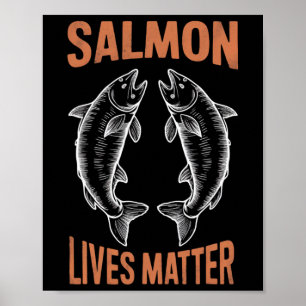 Fliegenfischen Fisch Angler Lachs Leben Problem B Poster