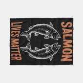Fliegenfischen Fisch Angler Lachs Lebt Problem Dur Fleecedecke (Vorderseite (Horizontal))
