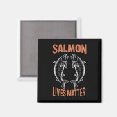Fliegenfischen Fisch Angler Lachs Lebt Problem Dur Magnet (Vorderseite/Rückseite)