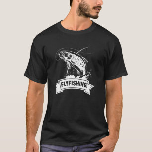 Fliegenfischen Forelle Fluss Natur T-Shirt