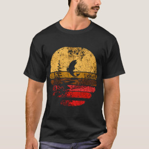 Fliegenfischen Forelle Retro Sonnenuntergang Klass T-Shirt