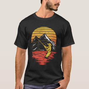 Fliegenfischen-Geschenk für Angler-Vater Großvater T-Shirt