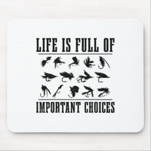 Fliegenfischen Geschenk Vintage Angeln Angler Flie Mousepad