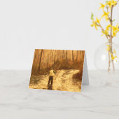 Fliegenfischen: Grußkarte Karte (Gelbe Blume)