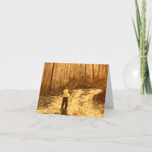 Fliegenfischen: Grußkarte Karte (Vorderseite)