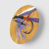Fliegenfischen "Güterzug" Runde Wanduhr (Winkel)