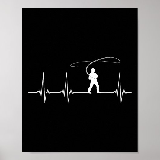 Fliegenfischen Herzschlag Poster (Vorne)