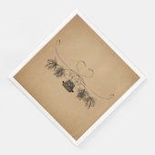 Fliegenfischen im Vintage-Art-Stil Serviette (Ecke)