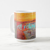 Fliegenfischen Kaffeetasse (Vorderseite Links)
