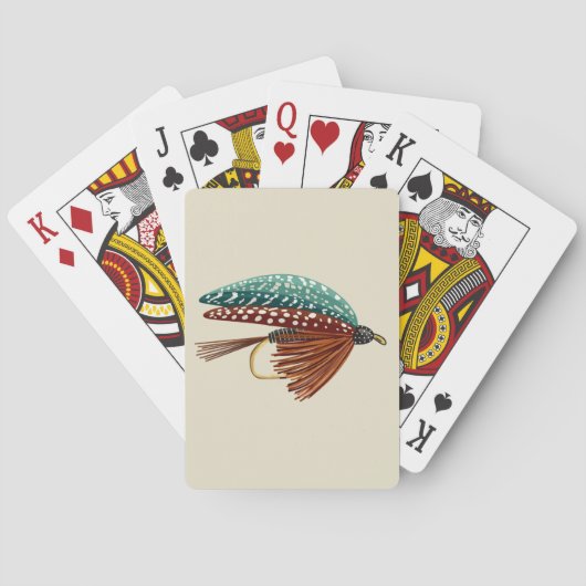 Fliegenfischen Köder Kunst Angler Spielkarten (Rückseite)