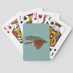 Fliegenfischen Köder Kunst Angler Spielkarten