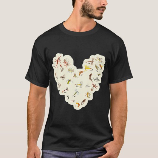 Fliegenfischen Liebe T-Shirt (Vorderseite)