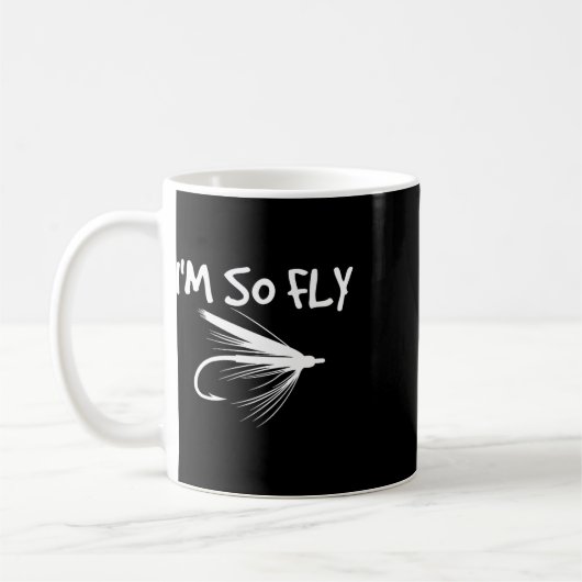 Fliegenfischen Lustiges Fischergeschenk - Ich bin Kaffeetasse (Links)