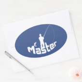 Fliegenfischen Ovaler Aufkleber (Umschlag)