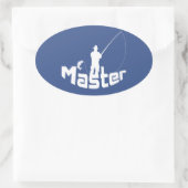 Fliegenfischen Ovaler Aufkleber (Tasche)