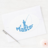 Fliegenfischen Ovaler Aufkleber (Umschlag)