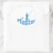 Fliegenfischen Ovaler Aufkleber (Tasche)