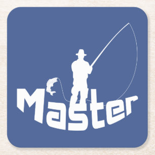 Fliegenfischen Rechteckiger Pappuntersetzer