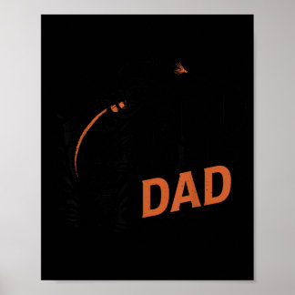 Fliegenfischen Rolle Cool Dad Forelle Fisch Angler Poster