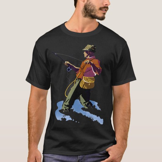 Fliegenfischen T-Shirt (Vorderseite)