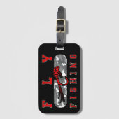 Fliegenfischen Tarnung Gepäckanhänger (Vorderseite Vertikal)