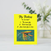 Fliegenfischen "to do list" Postkarte "firecracker (Stehend Vorderseite)
