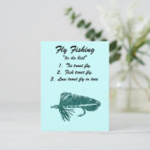 Fliegenfischen "to do list" Postkarte "Green Matuk (Stehend Vorderseite)
