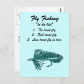 Fliegenfischen "to do list" Postkarte "Green Matuk (Vorne/Hinten)