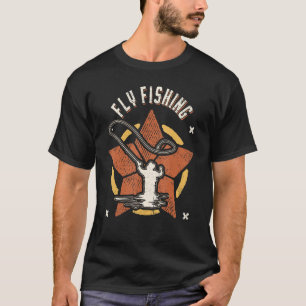 Fliegenfischen Vintage Retro Klassischer Sport T-Shirt